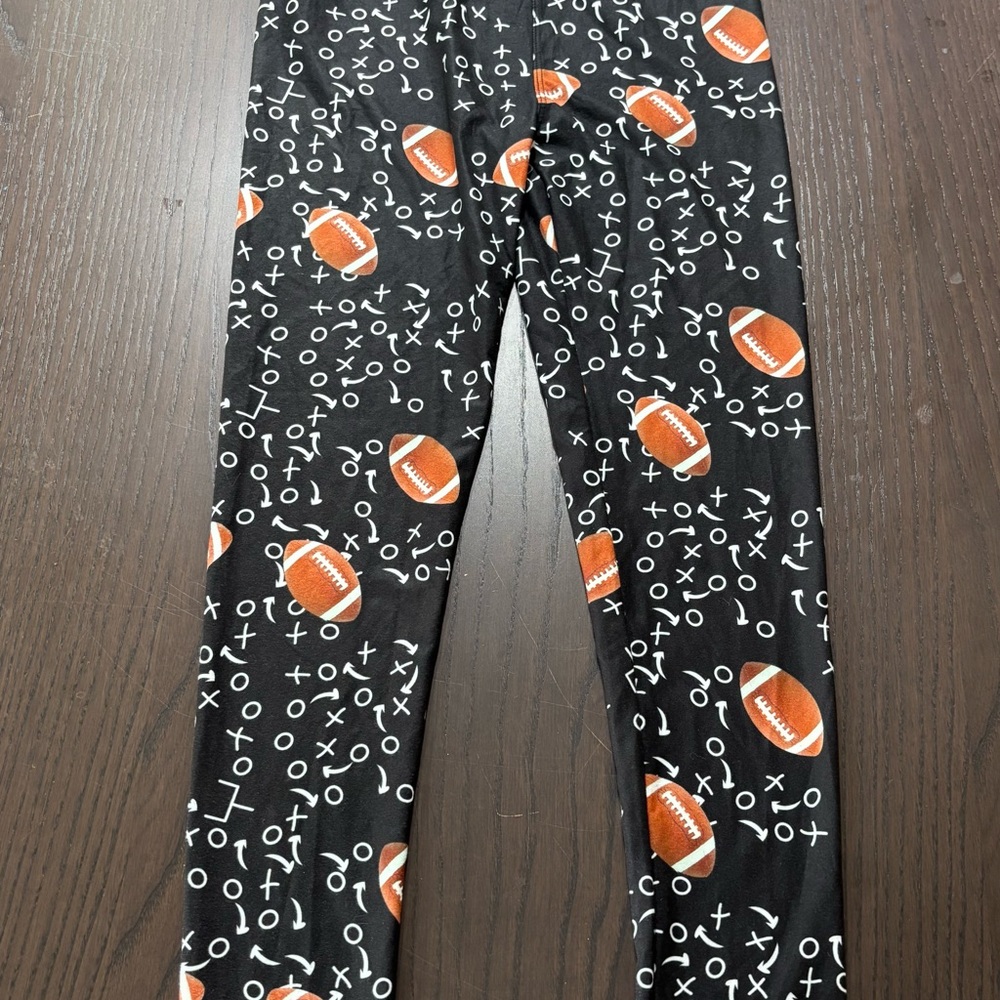 Tween Size Football Print Leggings